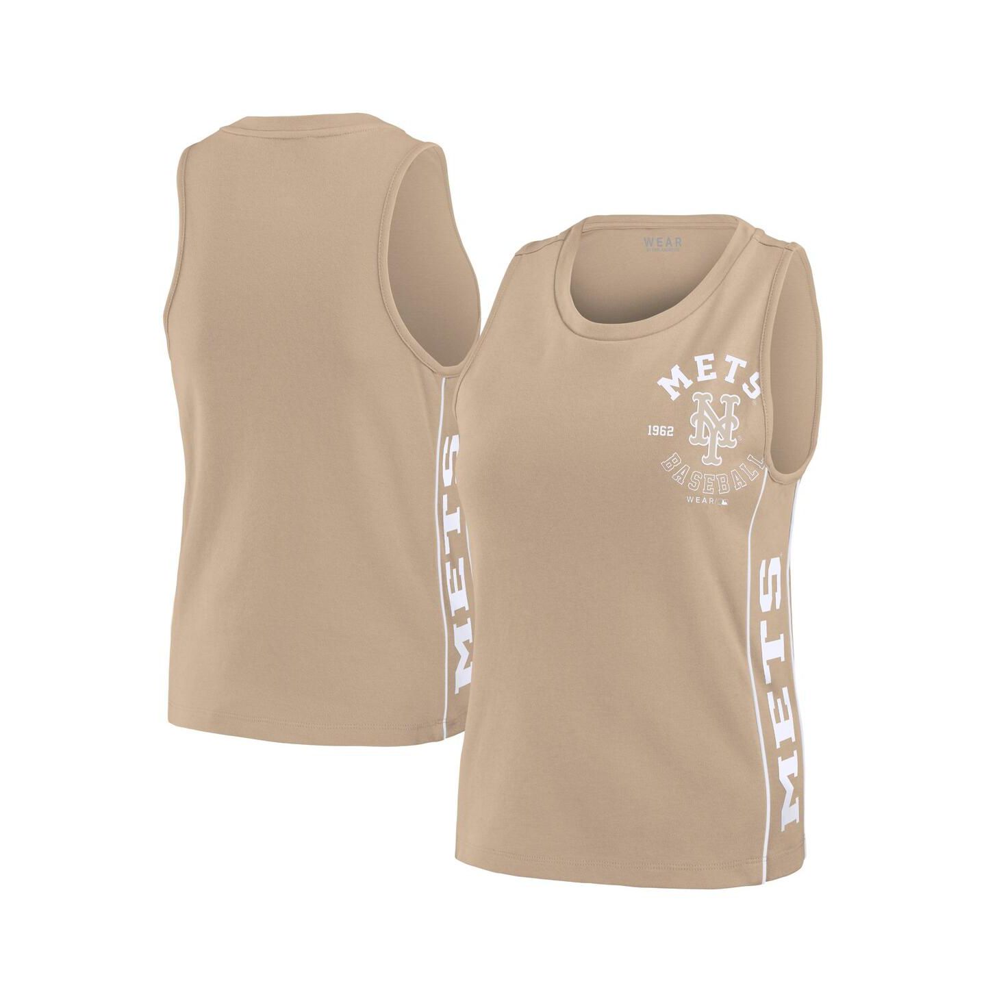 Женский топ WEAR by Erin Andrews Tan New York Mets Tonal — фото 1