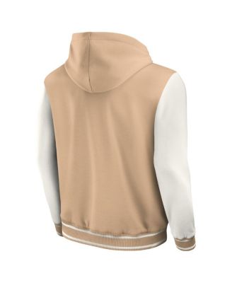 Men's Khaki St. Louis Cardinals Tri-Blend Full-Snap Hoodie Baseball Jacket