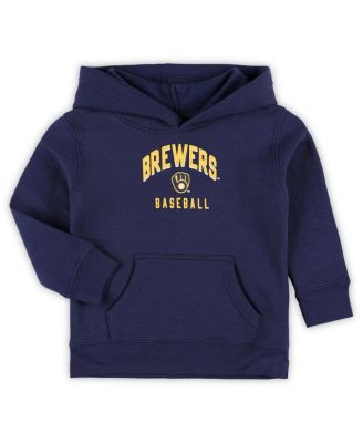 Toddler Navy/Gray Milwaukee Brewers Play-By-Play Pullover Fleece Hoodie Pants Set