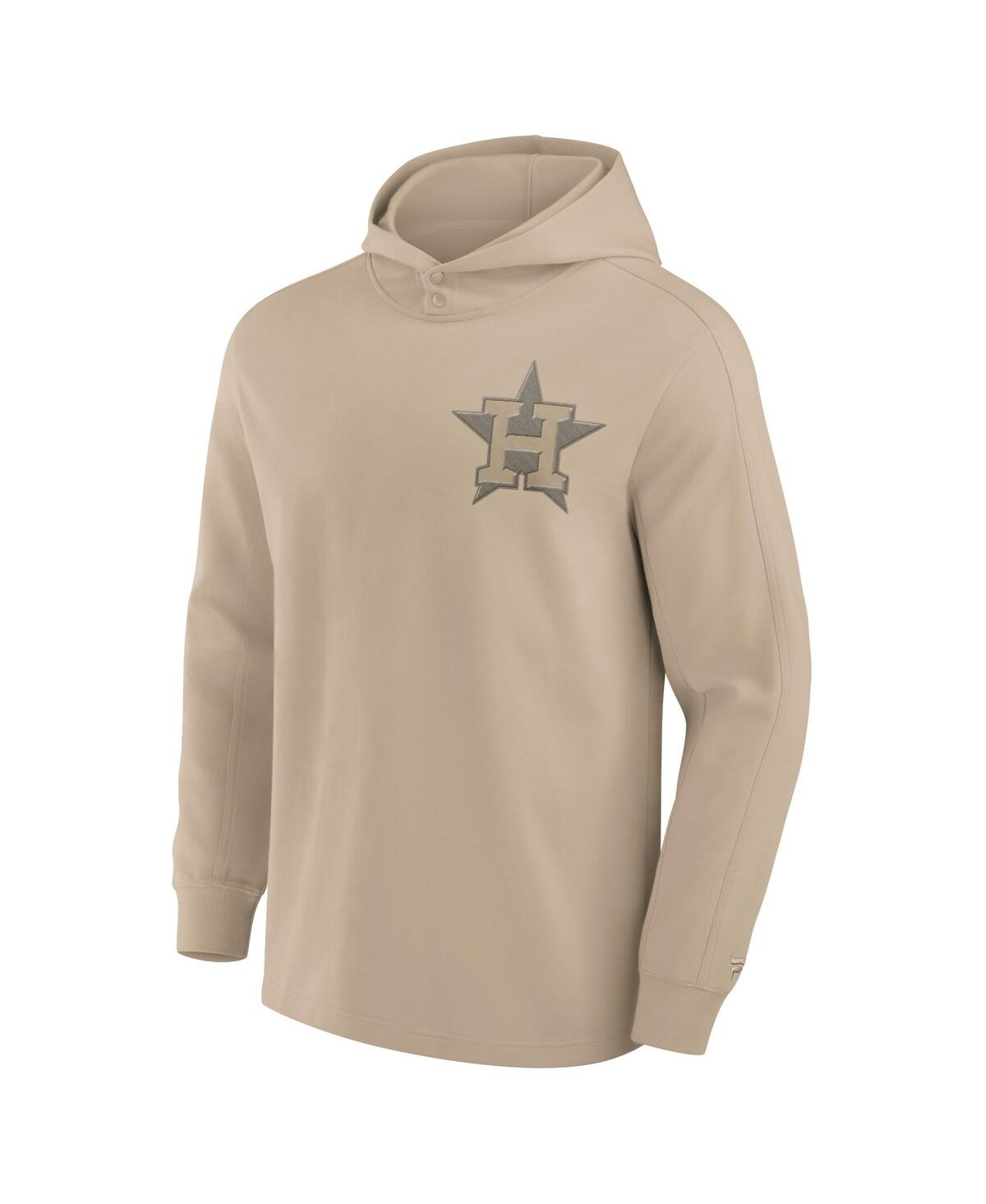 Fanatics Men's Khaki Houston Astros Elements Lightweight Fleece Hoodie In Khaki