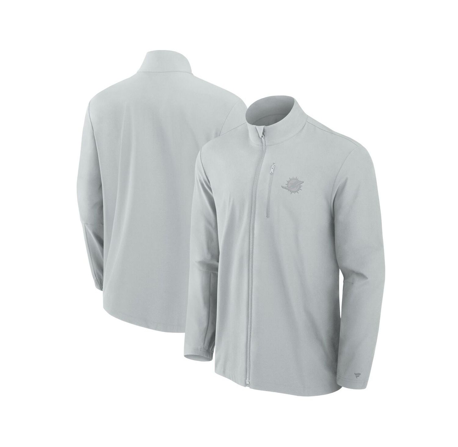 Men's Gray Miami Dolphins Front Office Woven Full-Zip Jacket