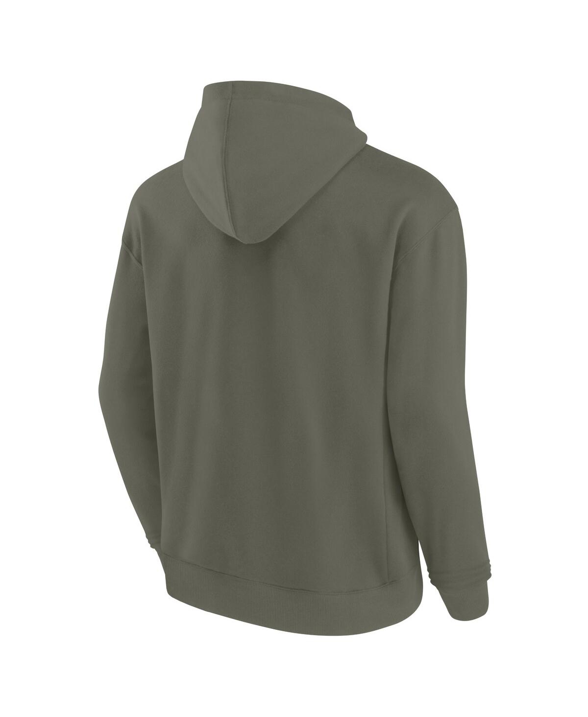 Shop Fanatics Men's And Women's Olive Las Vegas Raiders Elements Super Soft Fleece Pullover Hoodie