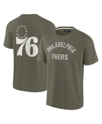 Men's and Women's Olive Philadelphia 76ers Elements Super Soft Short Sleeve T-Shirt
