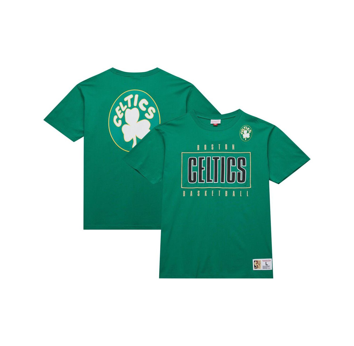 Men's Kelly Green Boston Celtics Hardwood Classics Team OG 2.0 Premium Vintage Logo T-Shirt