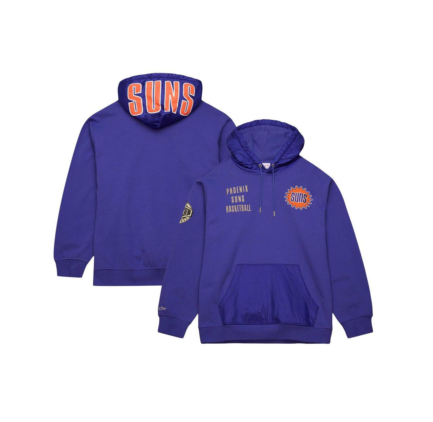 Men's Purple Phoenix Suns Team OG 2.0 Vintage Logo Fleece Pullover Hoodie