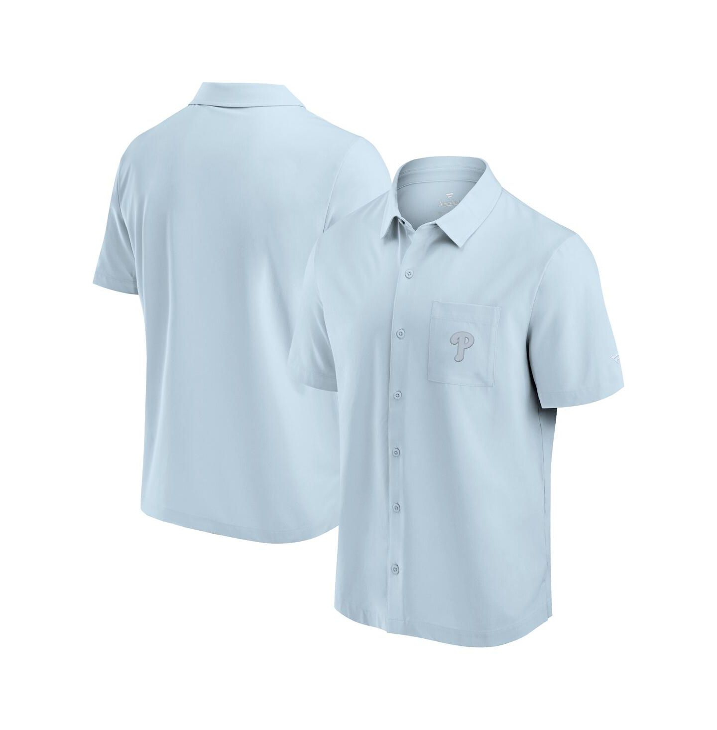 Мужская рубашка Fanatics Light Blue Philadelphia Phillies Front Office Button-Up — фото 1