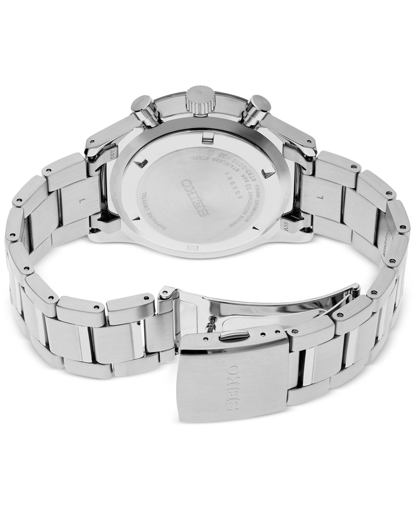 Мужские часы Seiko Chronograph Essentials Stainless Steel Bracelet Watch 43mm — фото 3