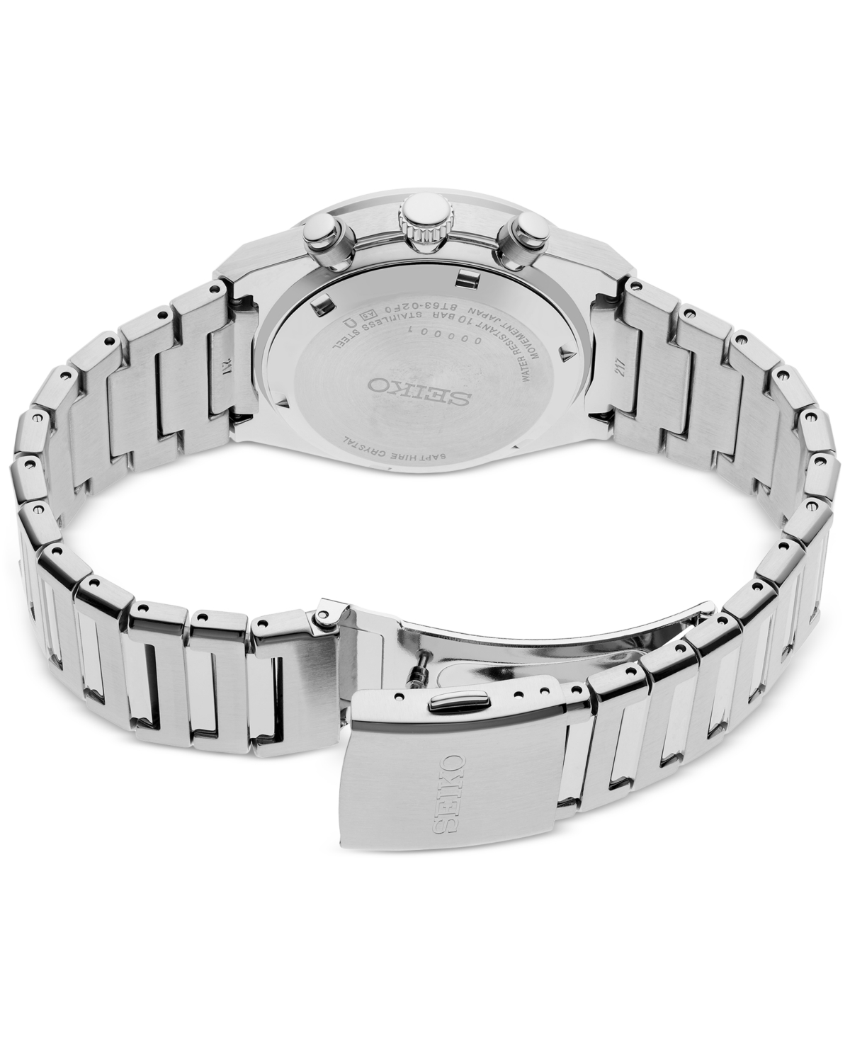 Seiko Men's Chronograph Essentials Stainless Steel Bracelet Watch 40mm In Silver