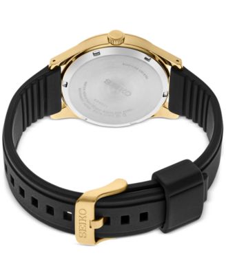 Men's Essentials Black Silicone Strap Watch 40mm