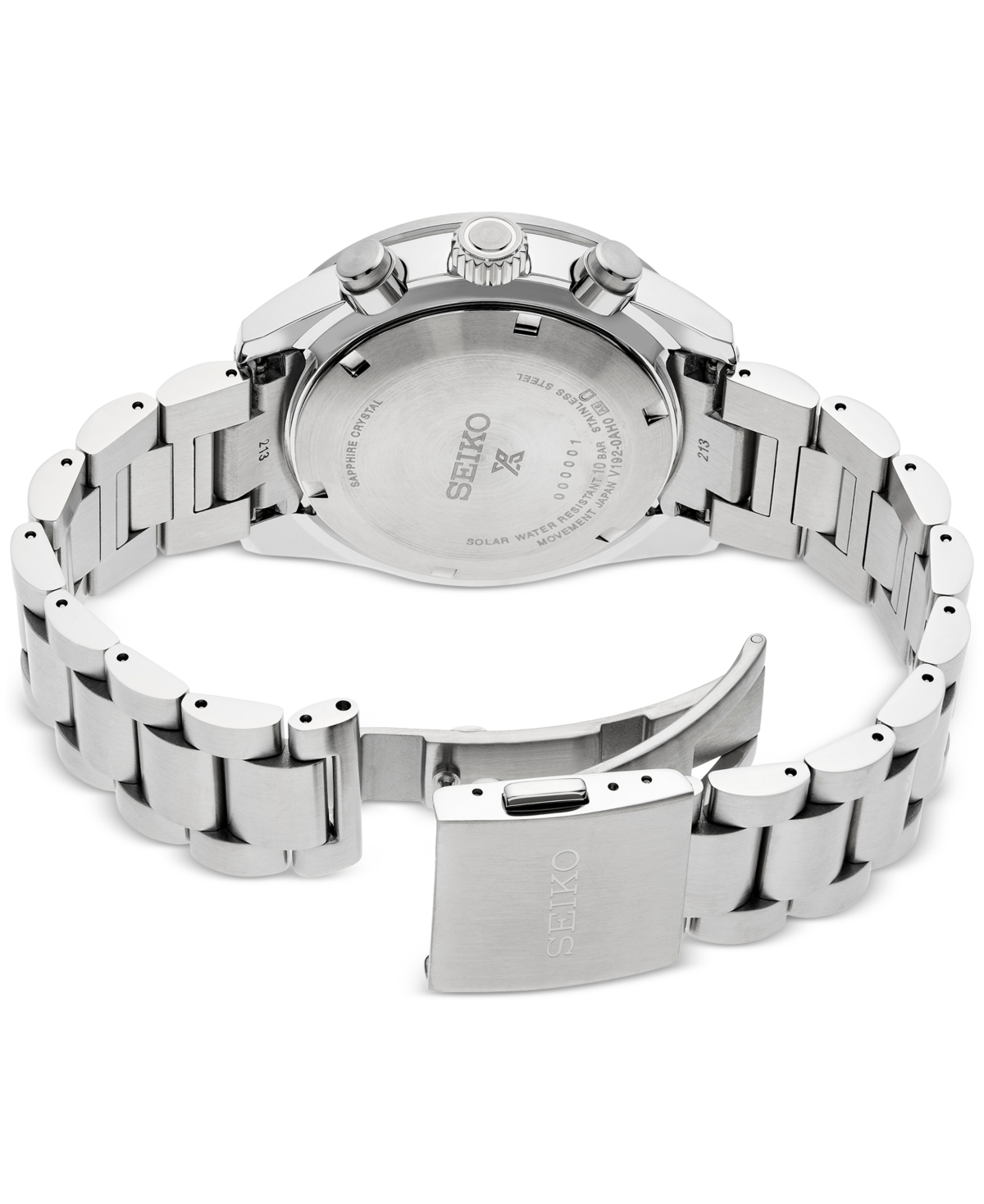 Seiko Men's Solar Chronograph Prospex Speedtimer Stainless Steel Bracelet Watch 41mm In Gray