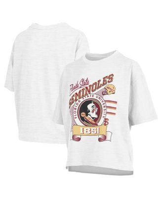 Women's White Florida State Seminoles Rock Roll Slub&nbsp;T-Shirt