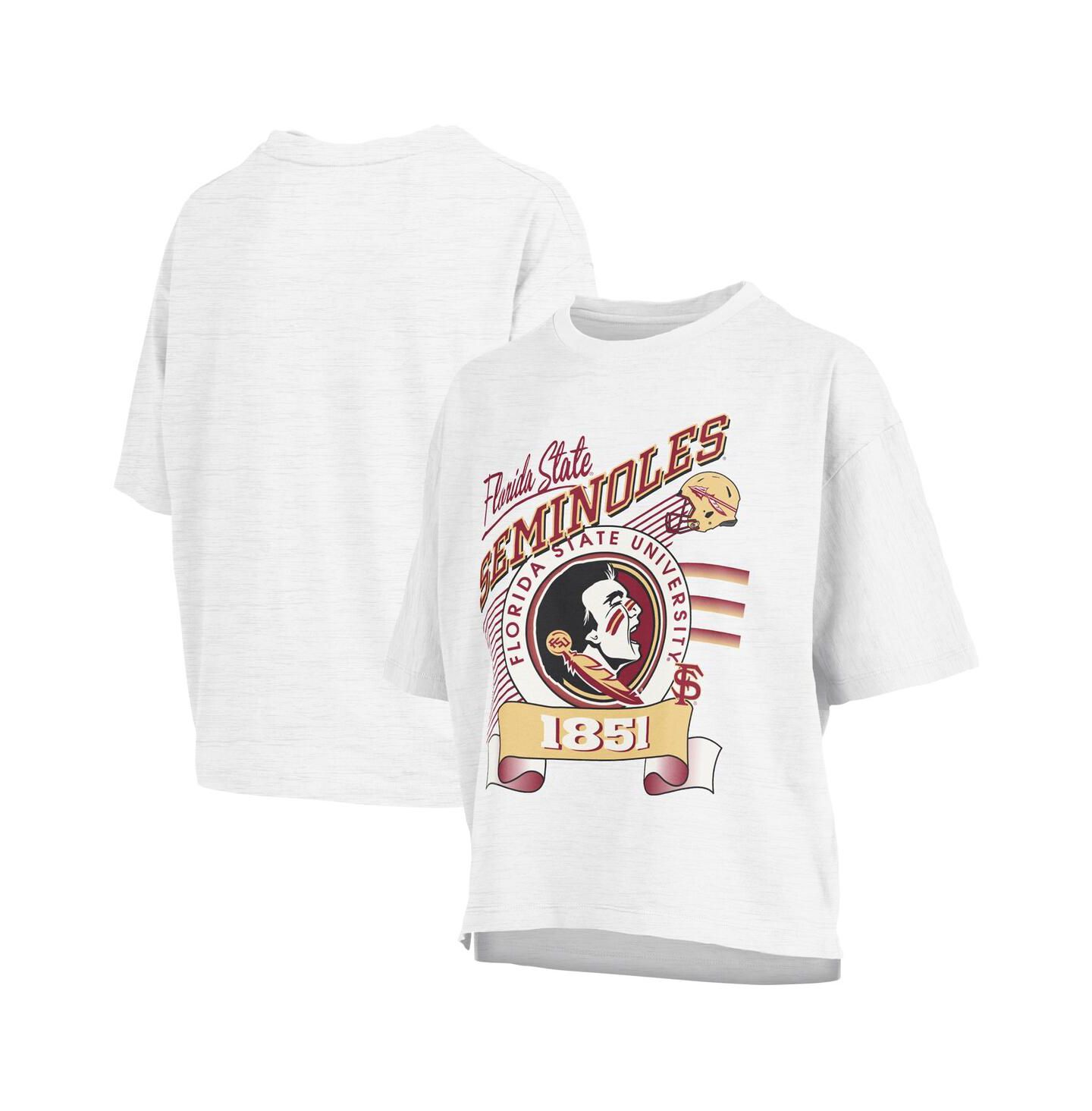 Женская футболка Pressbox White Florida State Seminoles Rock Roll Slub — фото 1