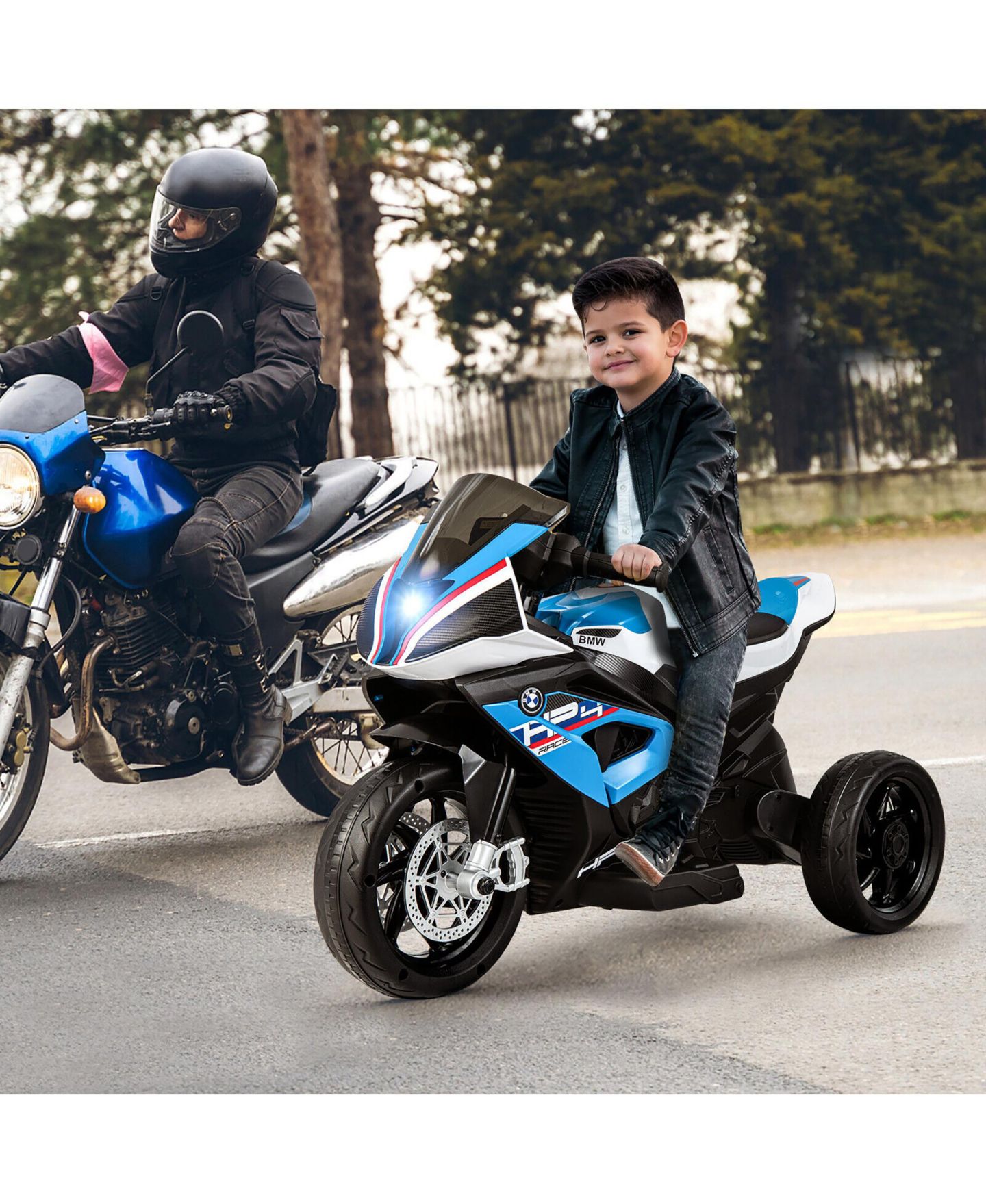 Детская игрушка Gymax 12V Licensed BMW Kids Ride on Motorcycle with LED Headlights, 66 lb. Capacity, Ages 3-10, цвет: Белый, вариант 1 — фото 5