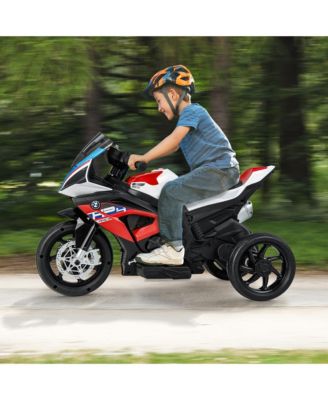 12V Kids Ride on Motorcycle Licensed BMW 3 Wheels Electric Toy w/ Light & Music Red