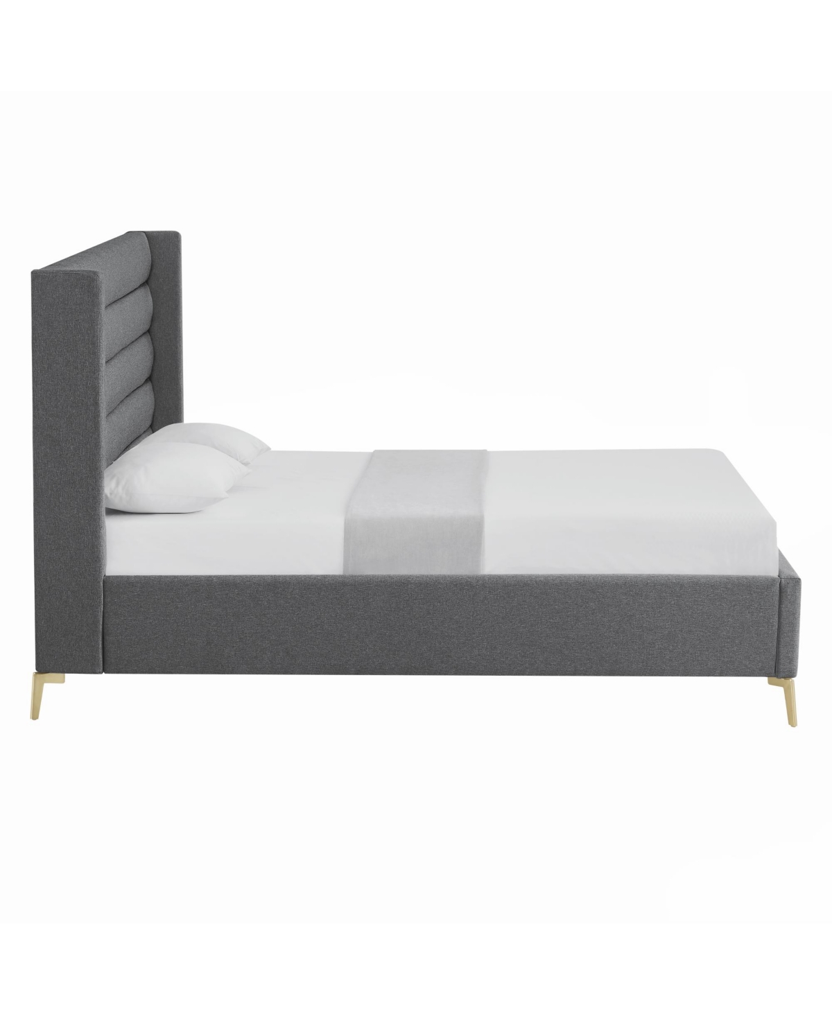 Inspired Home Kavion Linen Platform Bed Size
