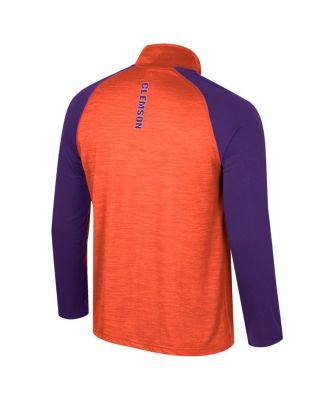 Men's Orange Clemson Tigers Langmore Raglan Quarter-Zip Top
