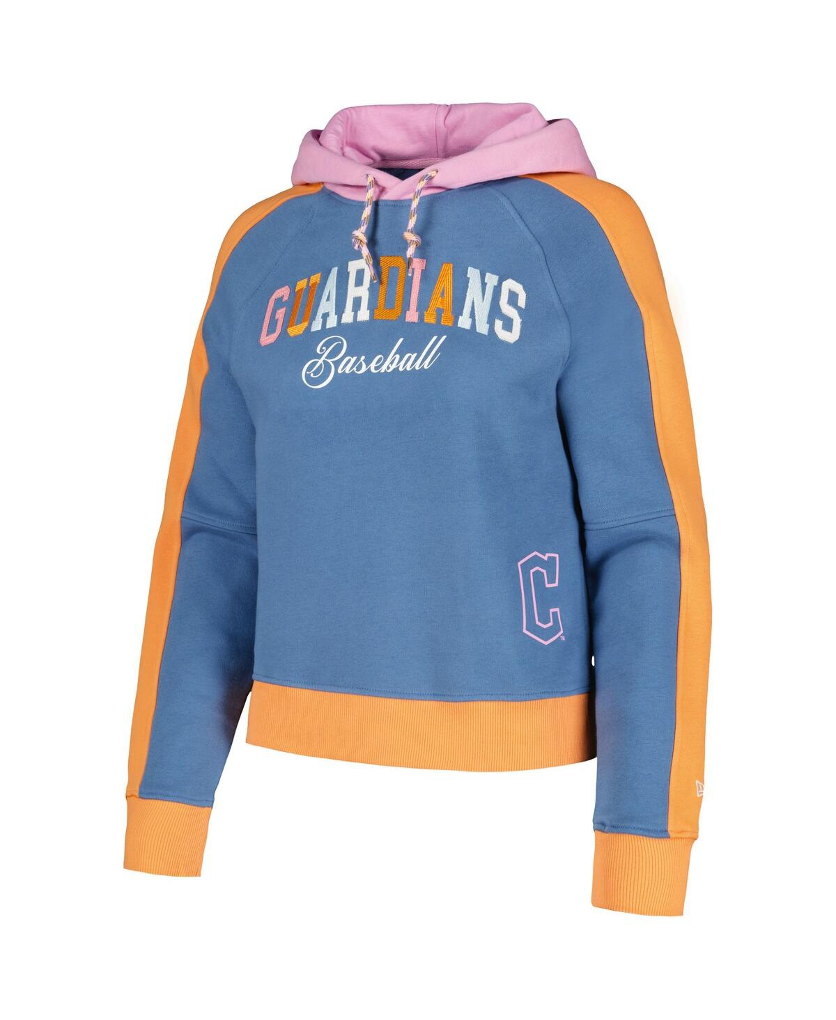 NEW ERA WOMEN'S LIGHT BLUE CLEVELAND GUARDIANS FASHION COLOR POP PULLOVER HOODIE 