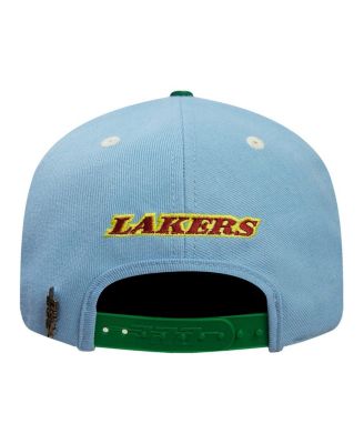 Men's Light Blue/Green Los Angeles Lakers Retro Program 2-Tone Snapback Hat