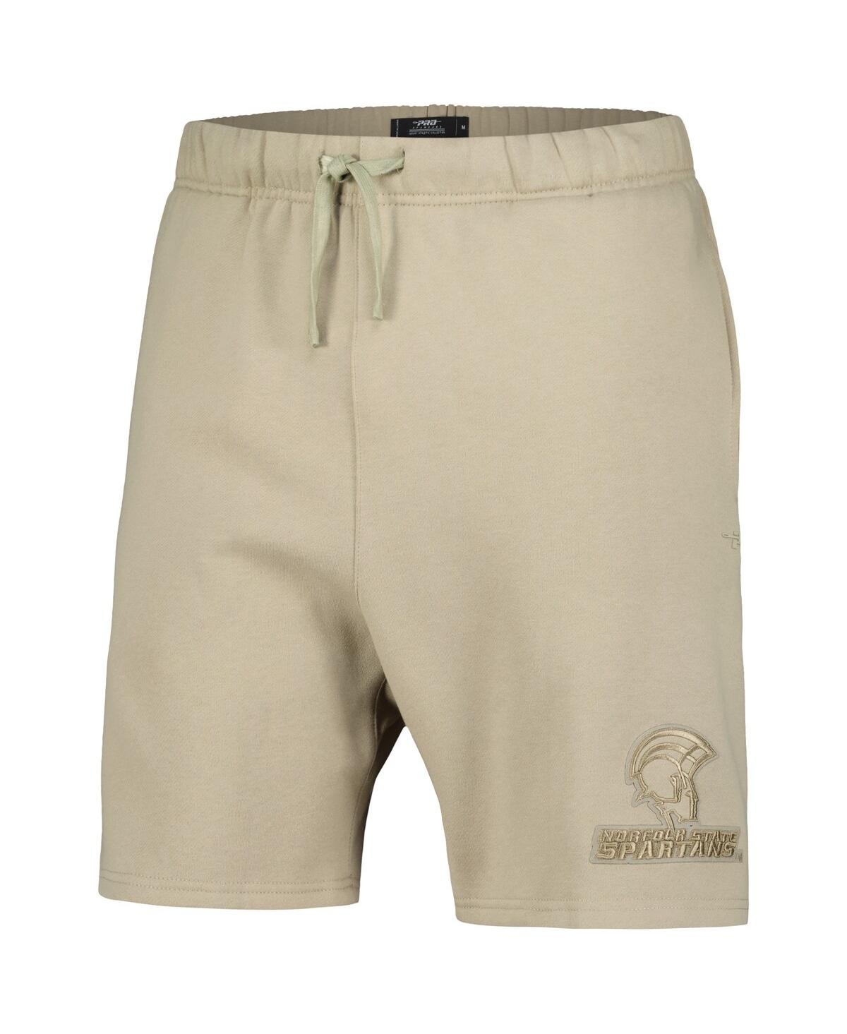 Pro Standard Men's Tan Norfolk State Spartans Neutral Relaxed Shorts In Neutral