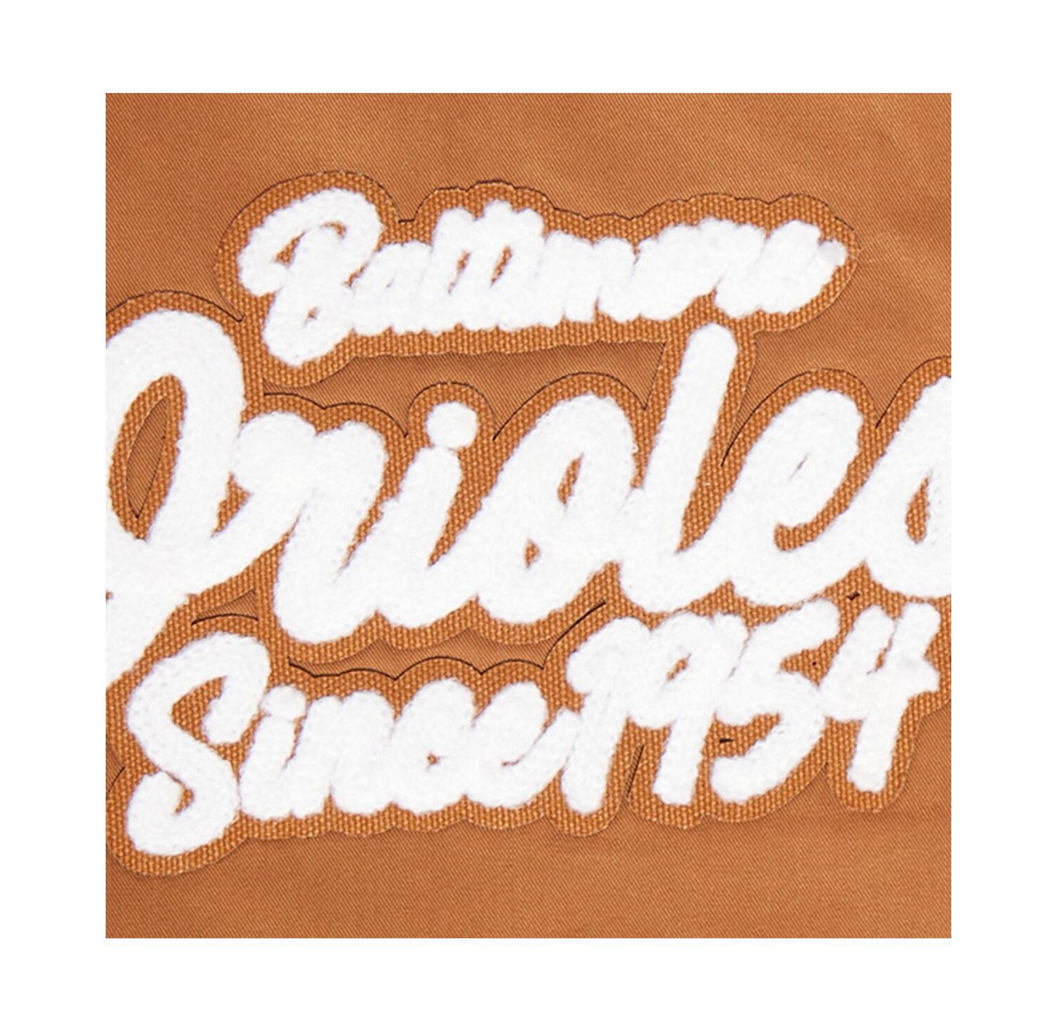 Men's Brown Baltimore Orioles Paint The City Twill Full-Zip Jacket
