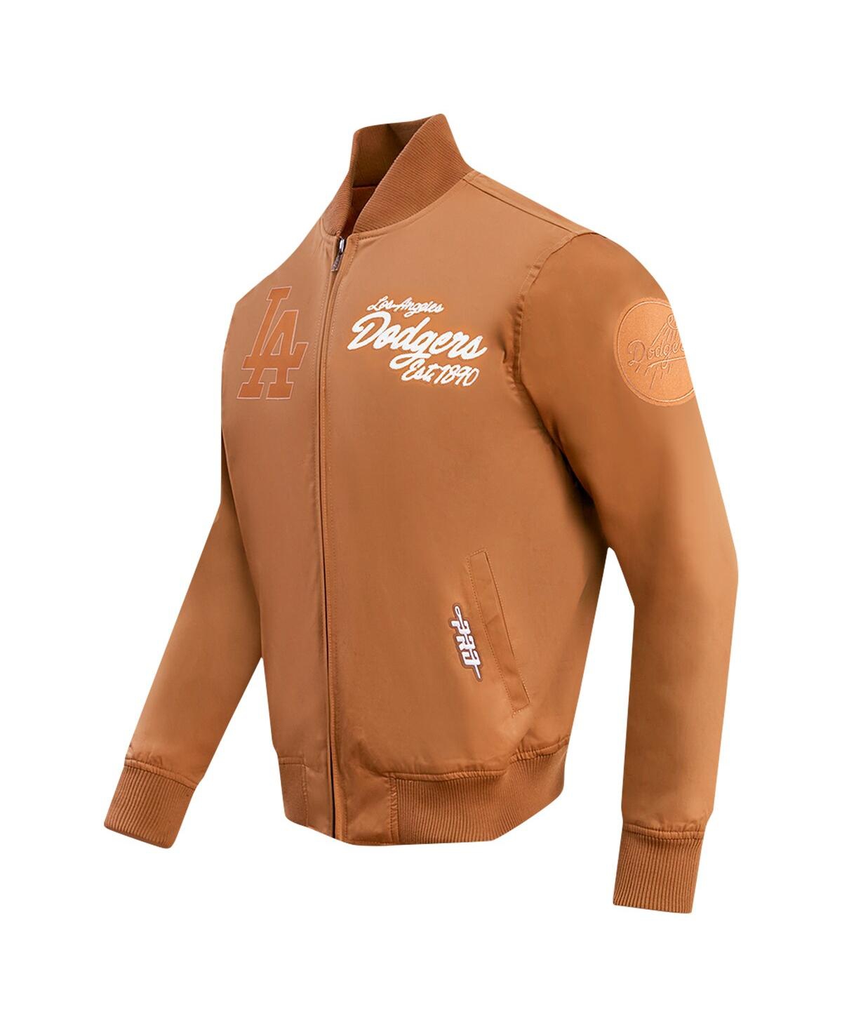 Pro Standard Men'sLos Angeles Dodgers Paint The City Twill Full-Zip Jacket - Brown