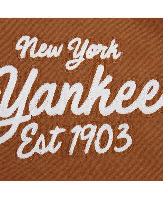 Men's Brown New York Yankees Paint The City Twill Full-Zip Jacket
