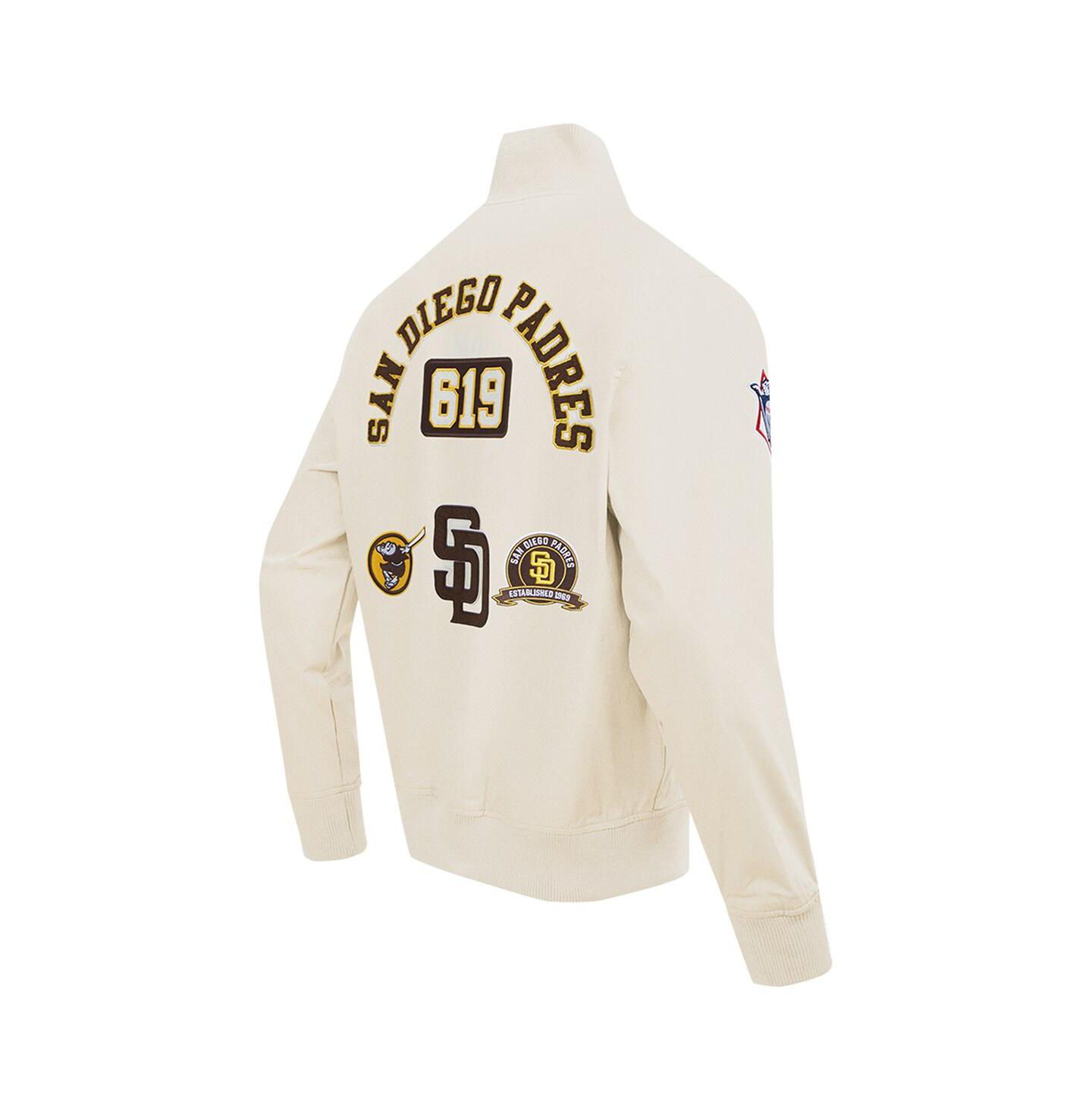 Мужская куртка Pro Standard Cream San Diego Padres Area Code Twill Full-Zip — фото 3