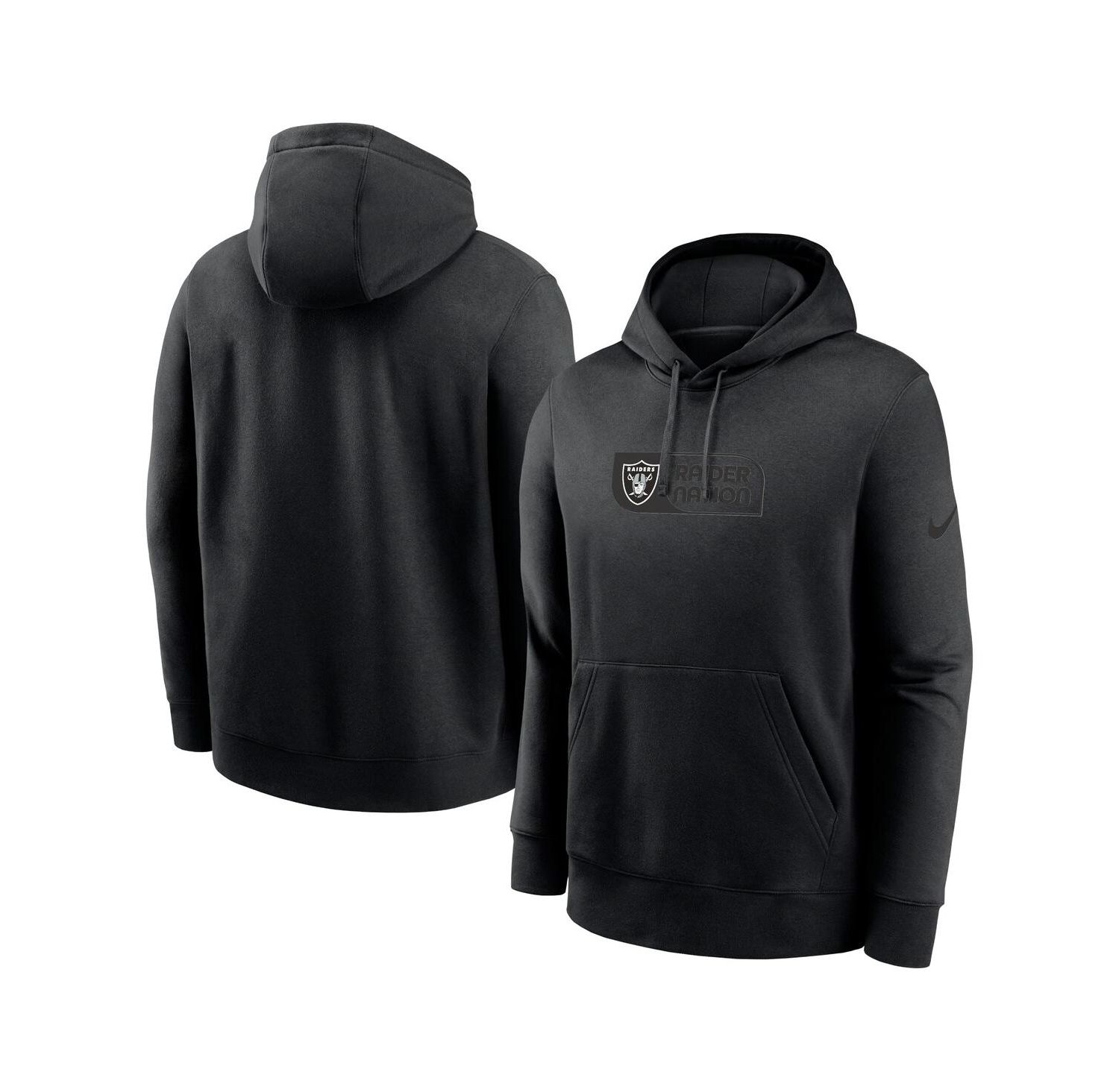 Men's Black Las Vegas Raiders Edge French Terry Club Pullover Hoodie