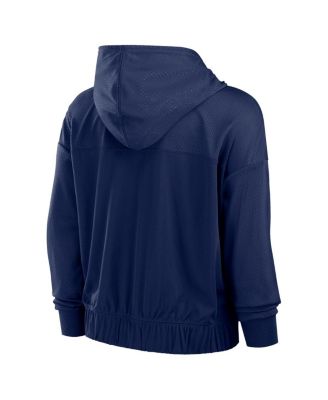 Women's College Navy Seattle Seahawks Script Lock Full-Zip Hoodie