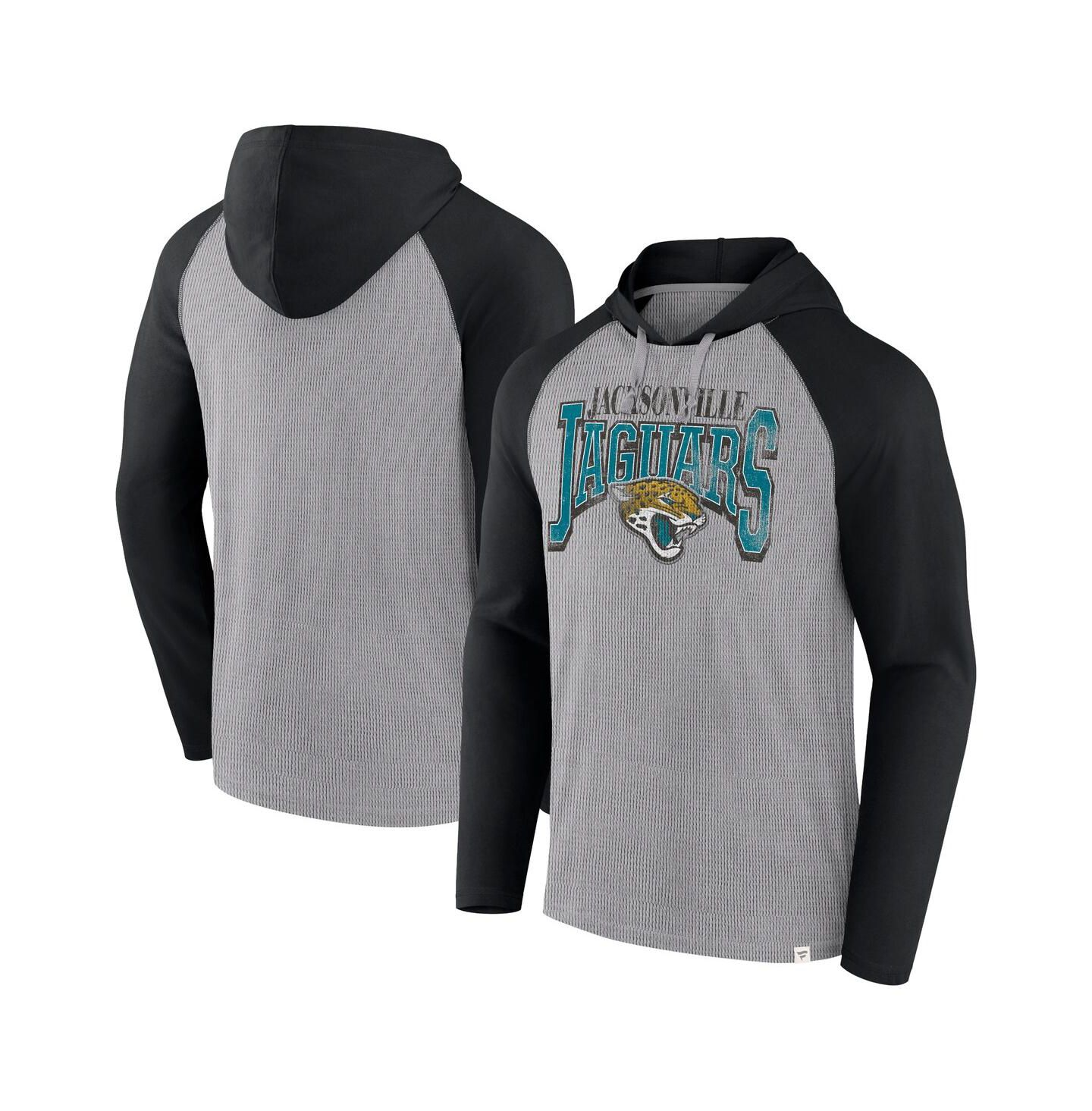 Мужское худи Fanatics Gray Jacksonville Jaguars Under Center Long Sleeve T-Shirt — фото 1