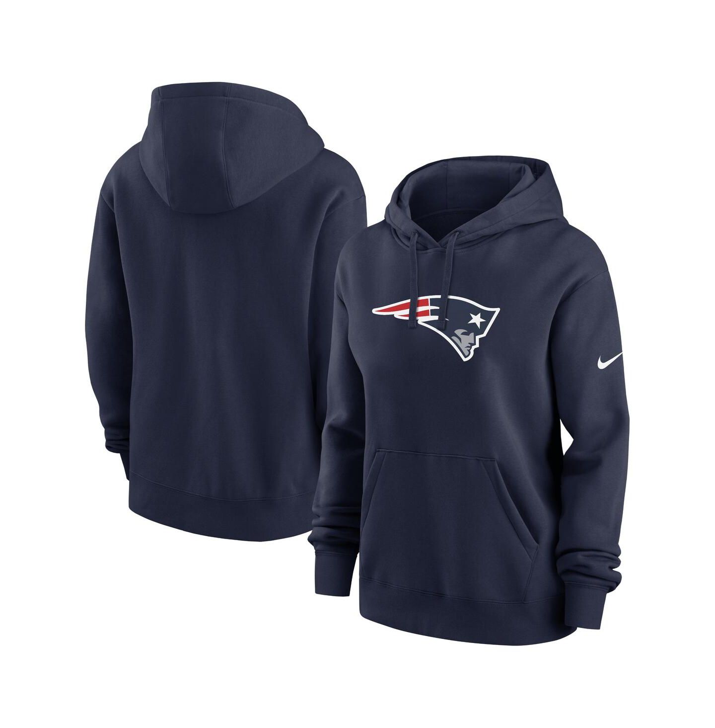 Женское худи Nike New England Patriots Club Fleece Pullover, цвет: Тёмно-синий — фото 1