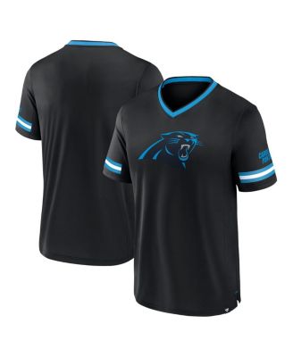 Men's Black Carolina Panthers Stripe Stacking T-Shirt