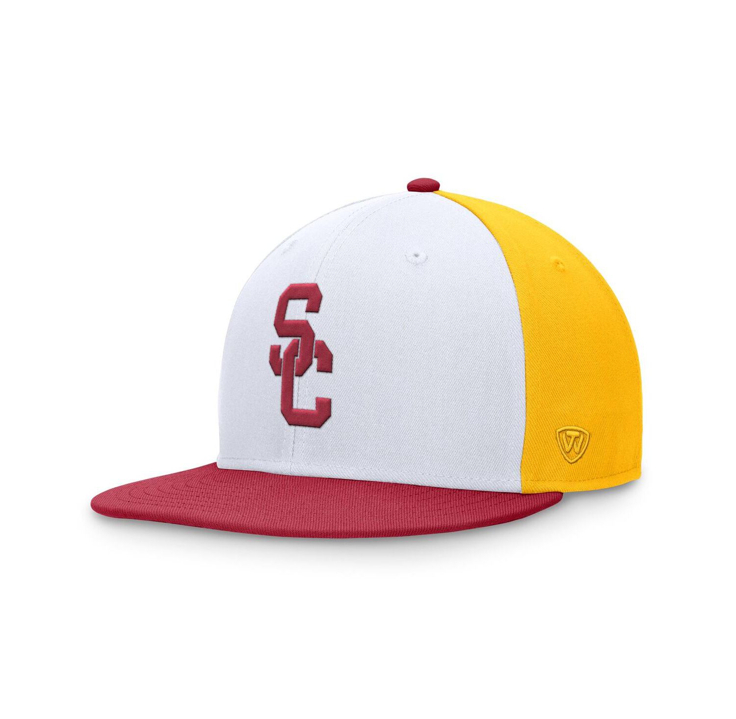 Men's White/Cardinal USC Trojans Tri-Tone Heritage Collector Fitted Hat