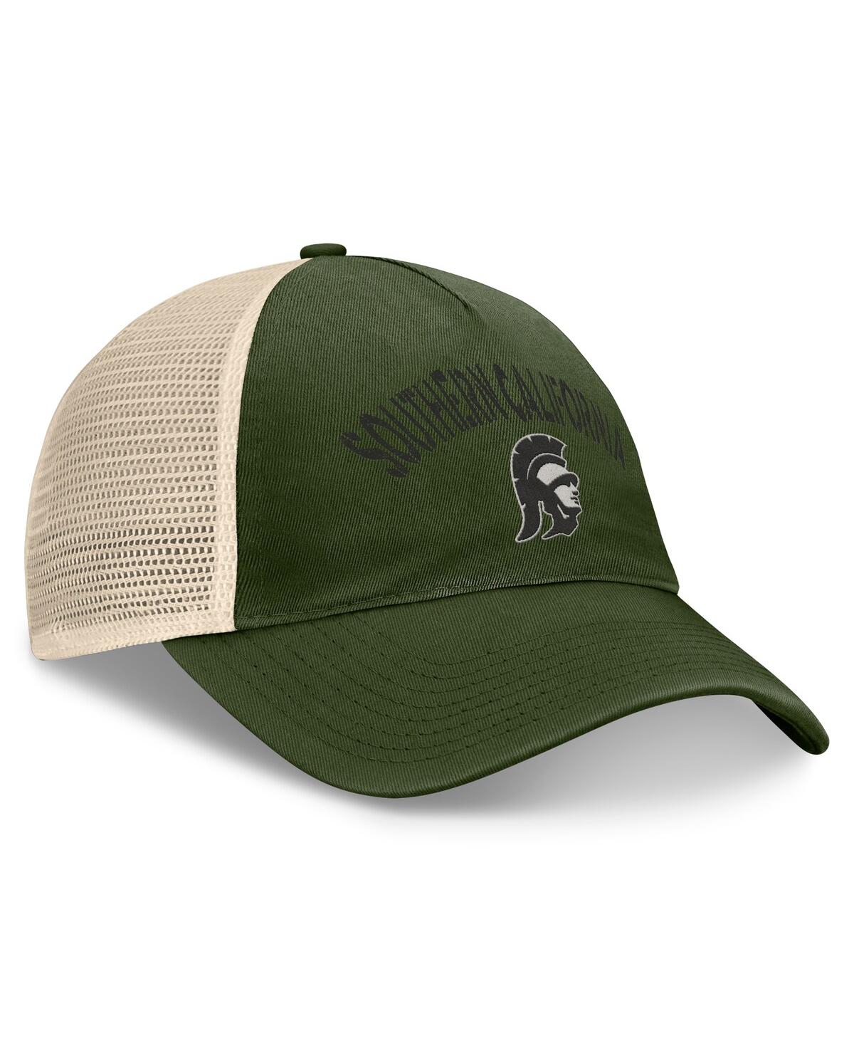 Top Of The World Men's Hunter Green Usc Trojans Oht Military Appreciation Glory Trucker Adjustable Hat In Hunter Green