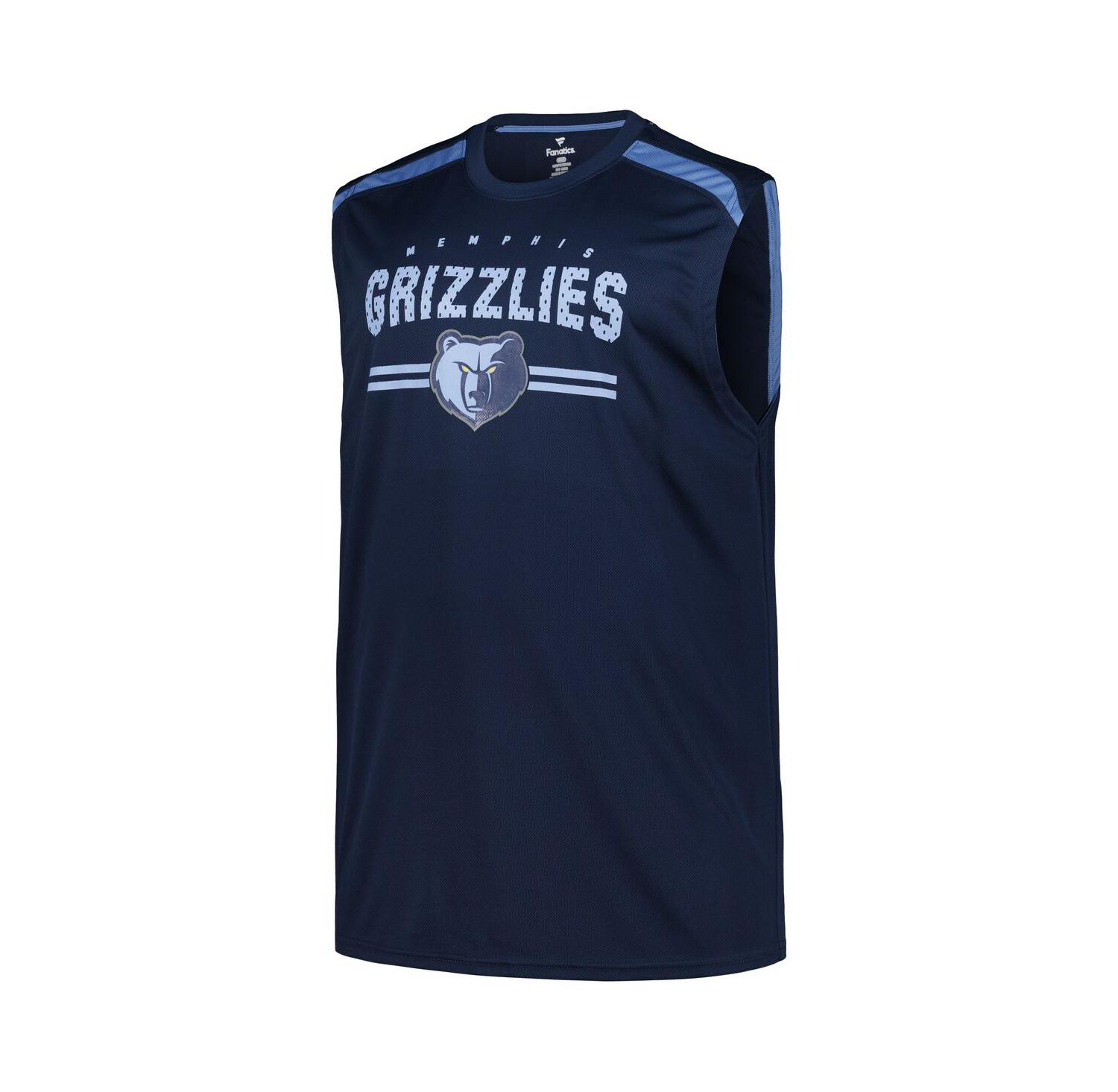 Men's Navy Memphis Grizzlies Big & Tall Birdseye Muscle Tank Top