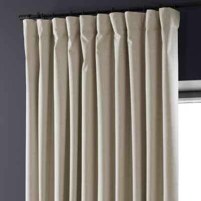 Extra Wide Performance Linen Hotel Blackout Curtain