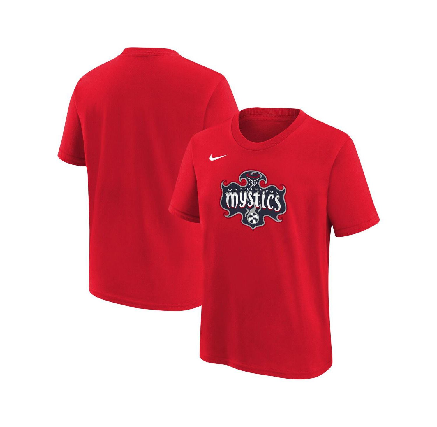 Big Boys and Girls Red Washington Mystics Essential Logo T-Shirt