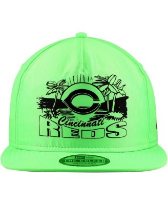 Men's Green Cincinnati Reds Neon Golfer Snapback Hat