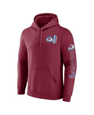 Men's Burgundy Colorado Avalanche Revolution Pullover Hoodie