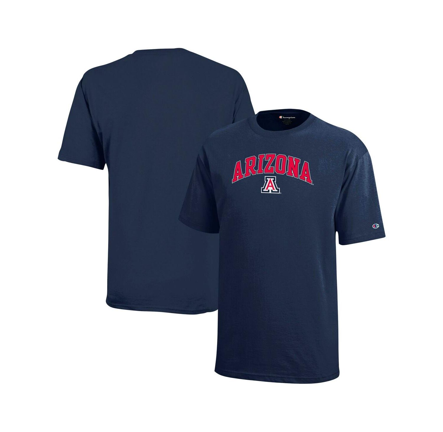 Big Boys and Girls Navy Arizona Wildcats Arch Over Logo T-Shirt