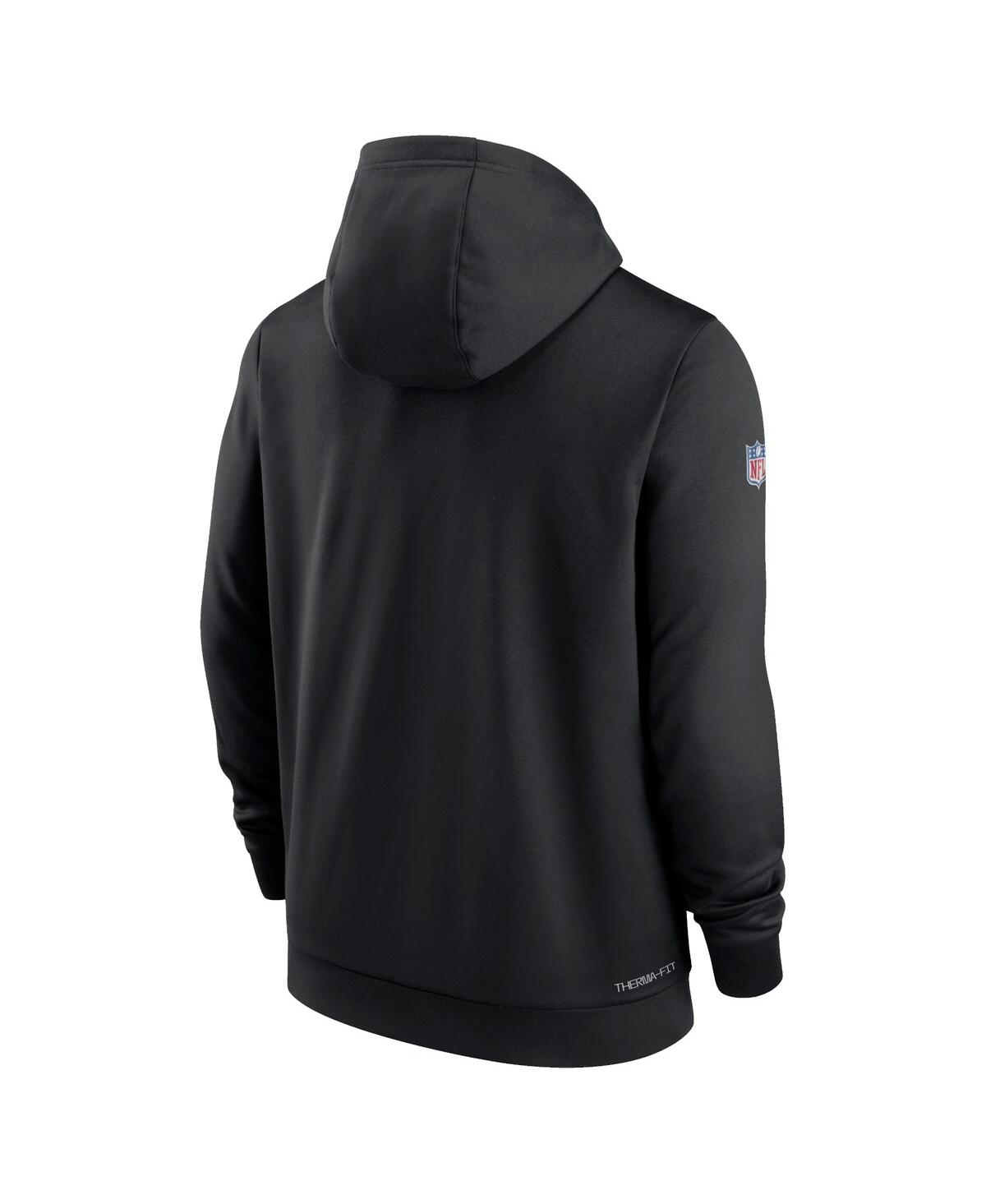 Nike Men'sJacksonville Jaguars Nfl Crucial Catch Therma Performance Pullover Hoodie - Black