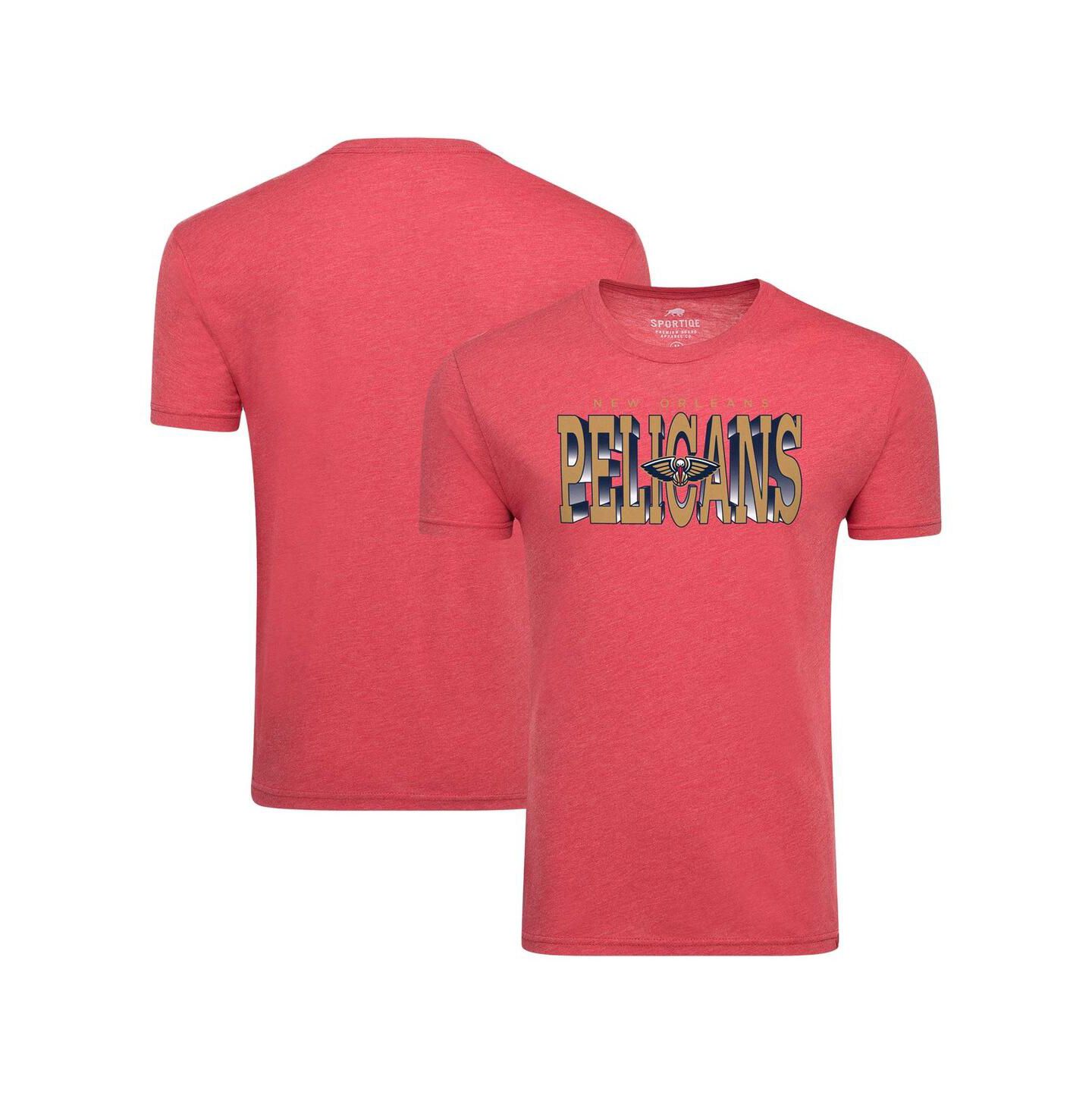 Мужская футболка Sportiqe Red New Orleans Pelicans Comfy Tri-Blend — фото 1