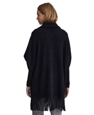 Women's Mink Eyelash Fringe Hem Cape