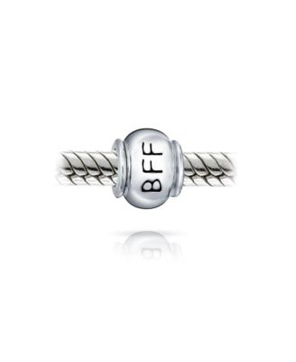 Words Best Friends Forever BFF Charm Bead For Sterling Silver Fits European Bracelet