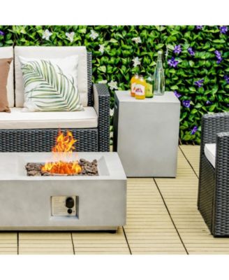 Propane Tank Cover Hideaway Table for Standard 20 Pounds Propane Tank-Gray