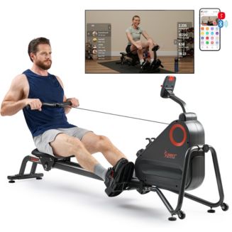 Sunny Health & Fitness SMART Silent Magnetic Rowing Machine with Dual ...