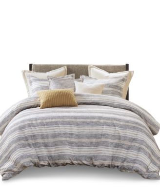 Oasis Oversized Chenille Jacquard Striped 8-Pc. Comforter Set, Full/Queen