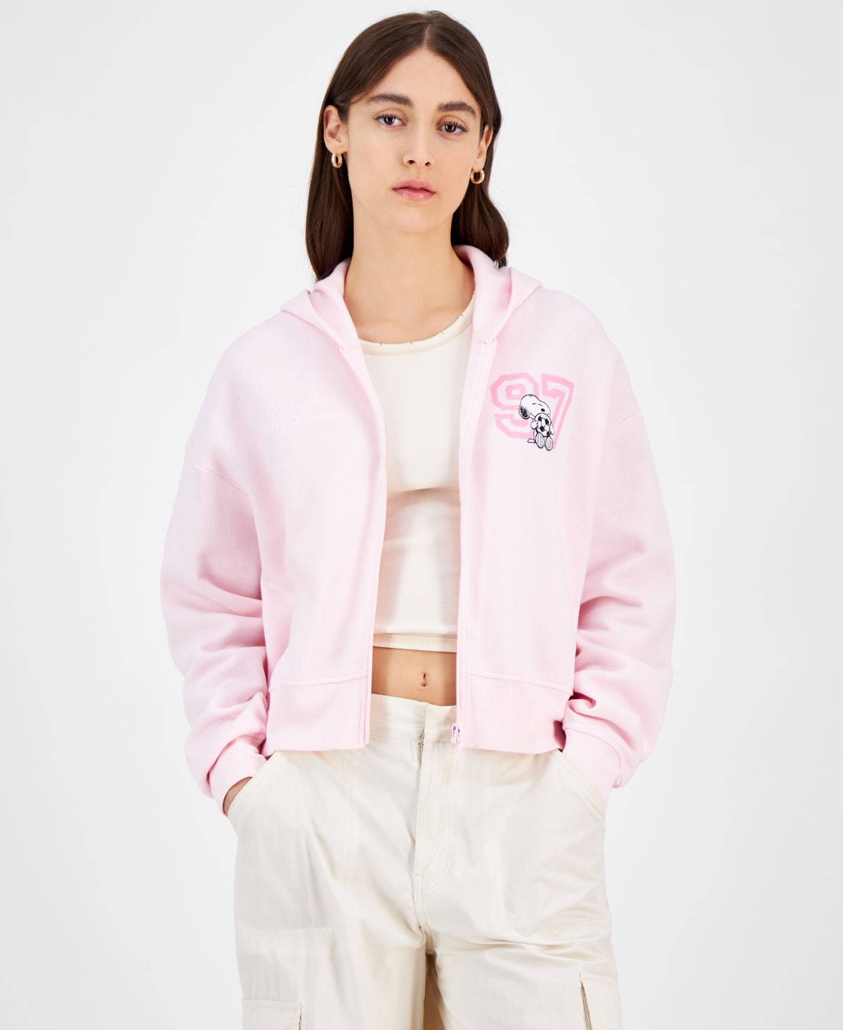 Juniors' Snoopy Graphic Hoodie - Ballet Slipper
