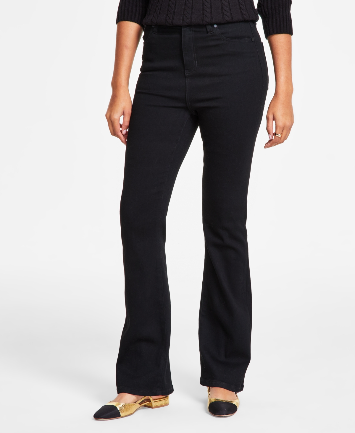 Shop Liverpool Los Angeles Women's Lucy High-rise Bootcut Jeans In Black Rinse