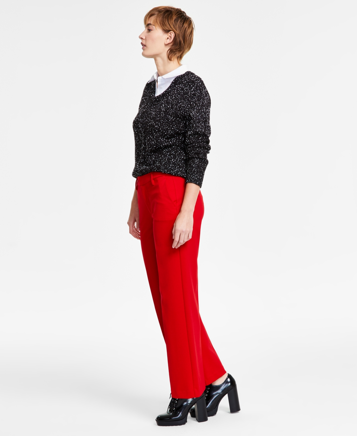 Shop Liverpool Los Angeles Women's Kelsey Wide-leg Pants In Tango Red